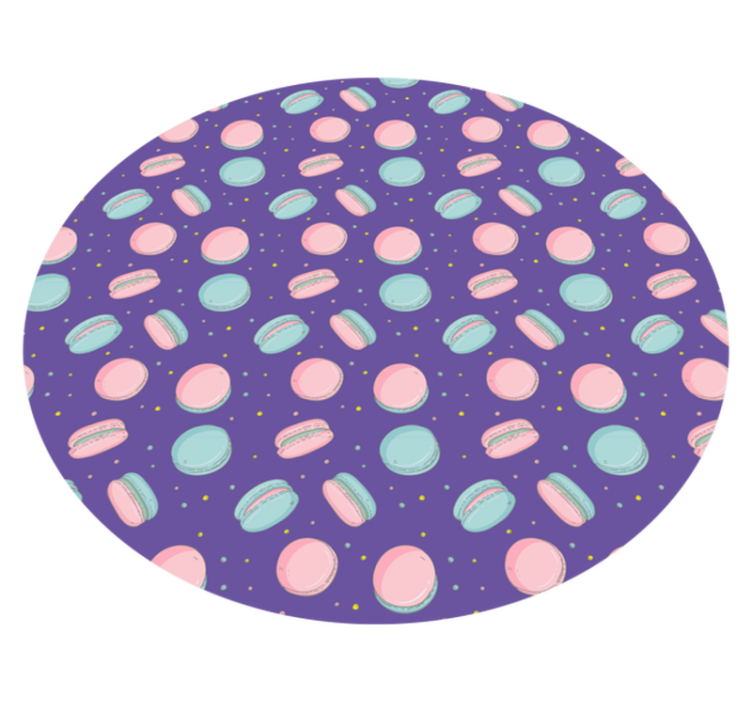 Colorful Macaron Pattern kids vinyl rug - TenStickers