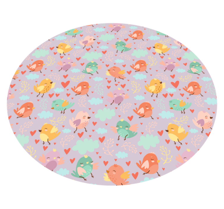 Colorful bird print animal vinyl rug - TenStickers