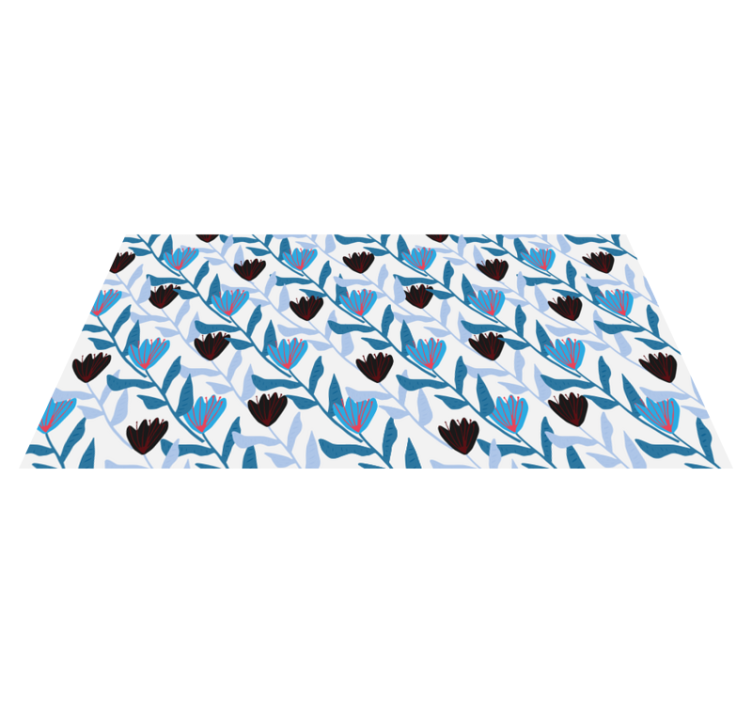 Botanical Leaf Arrangement flower vinyl rug - TenStickers