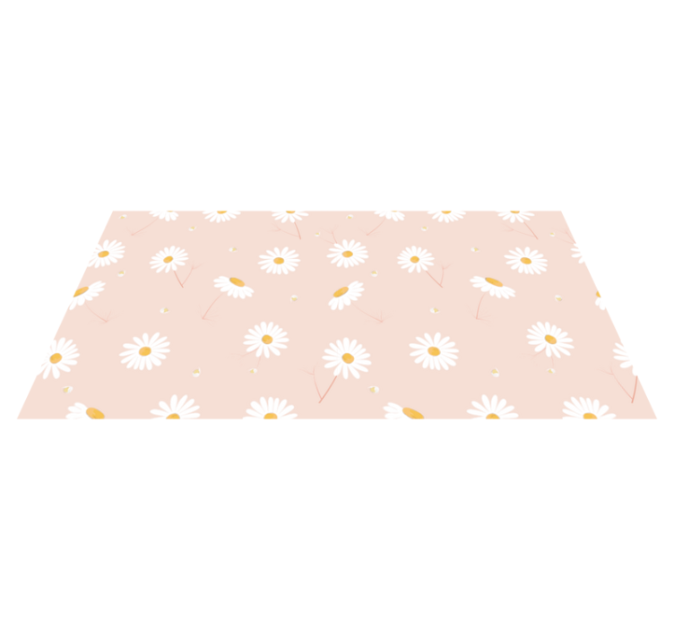 Nordic daisy flowers floral rug - TenStickers