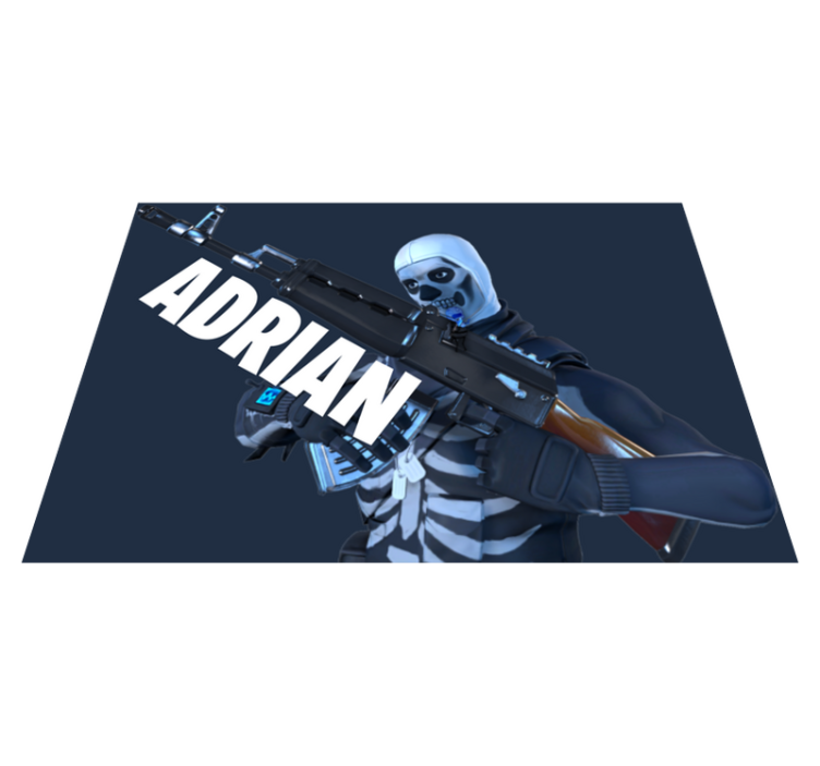 Custom game skeleton teenager vinyl rug - TenStickers