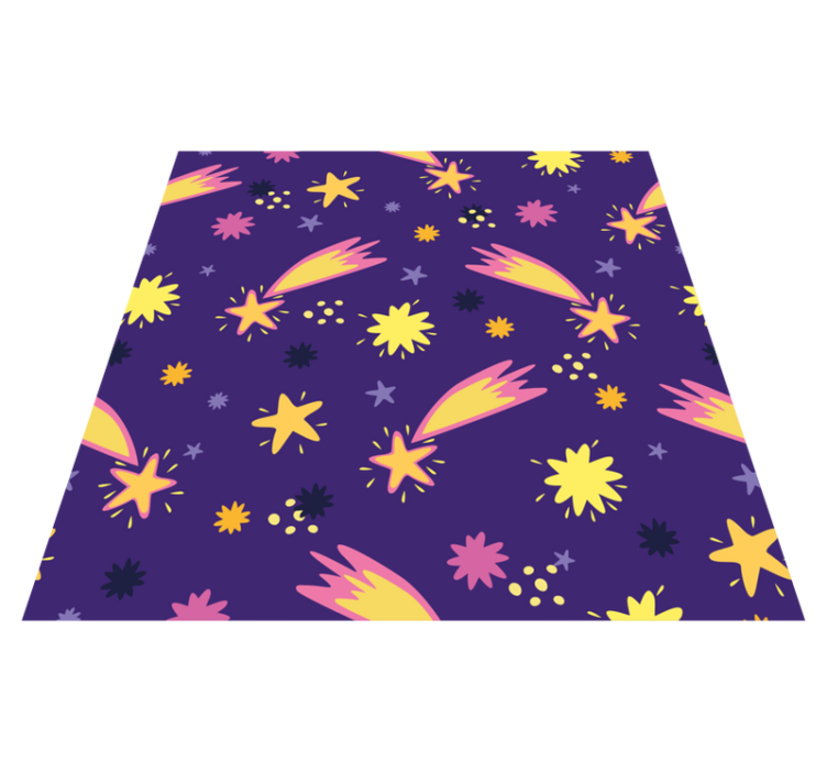 Star vinyl rug shooting star design - TenStickers