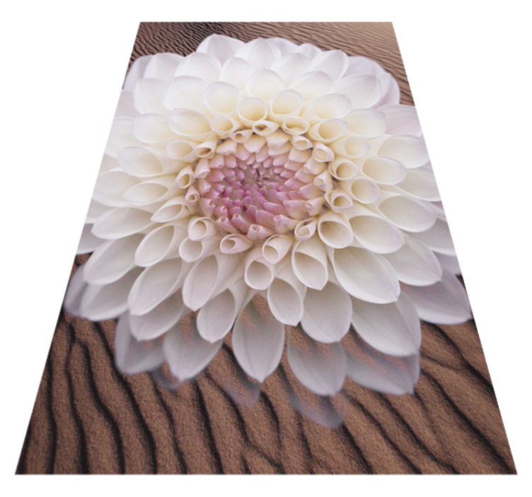 Graceful Bloom Composition flower vinyl rug - TenStickers