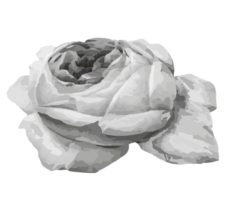 Rose Blossom flower vinyl rug - TenStickers