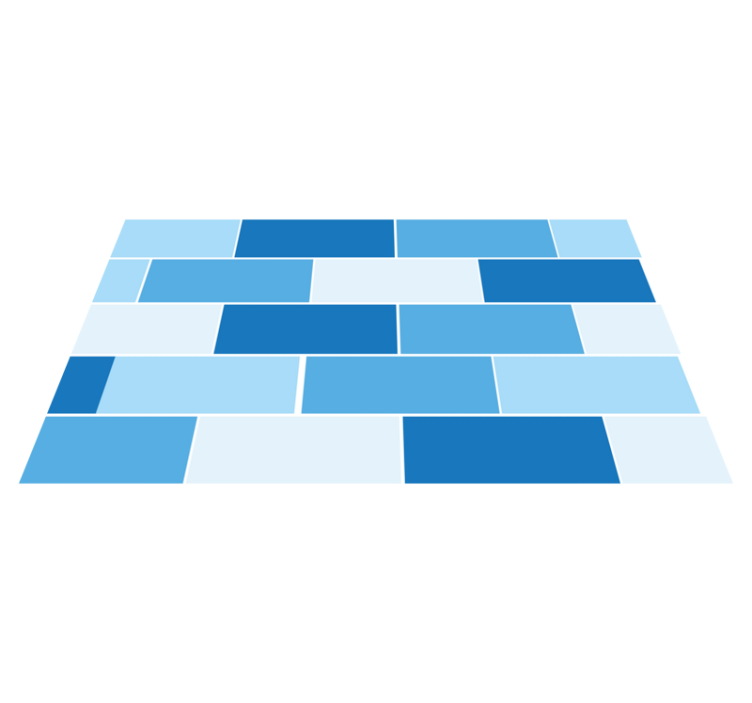 Blue pvc tile floor carpet - TenStickers