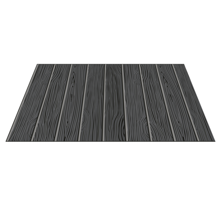 Sleek dark finish wood vinyl rug - TenStickers