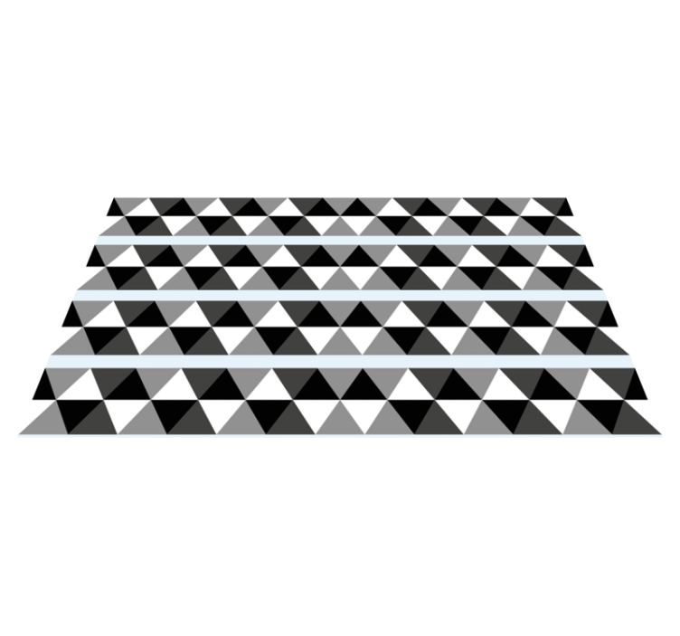 Grey triangle pattern geometric vinyl rug - TenStickers