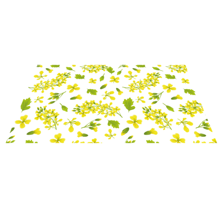 Floral Delight flower vinyl rug - TenStickers