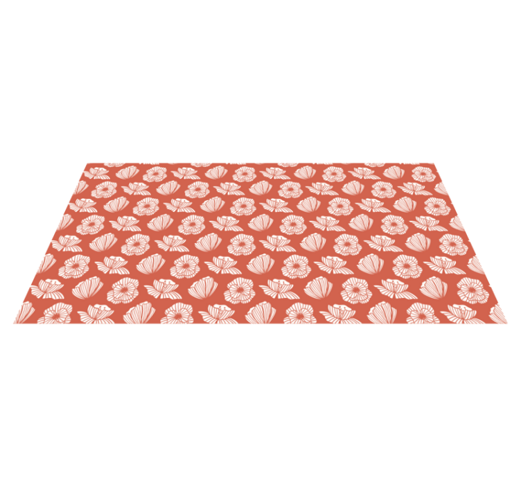 Floral Element flower vinyl rug - TenStickers