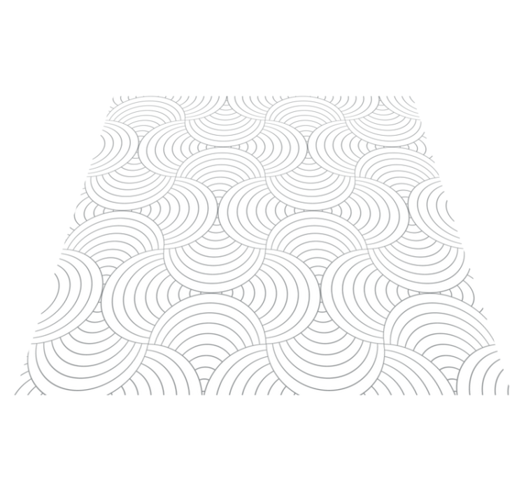 Curved line pattern minimalist vinyl rug - TenStickers