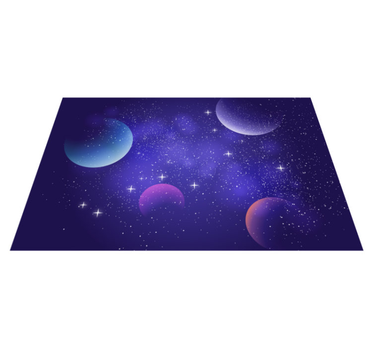COSMIC SPACE SCENE star vinyl rug - TenStickers