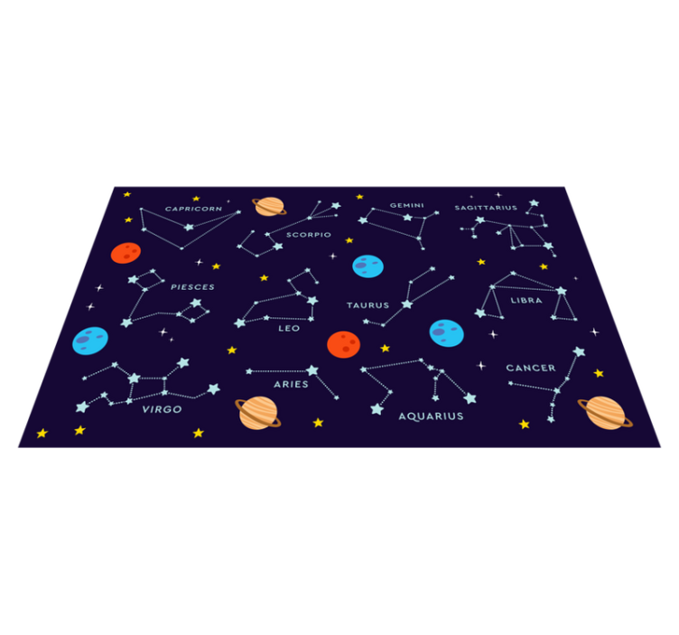 Celestial zodica vinyl rug - TenStickers