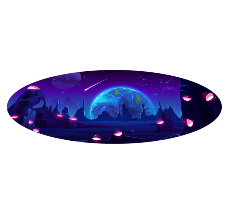 Galactic Adventure star vinyl rug - TenStickers
