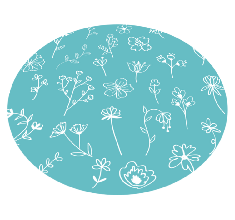 Elegant illustrations flower vinyl rug - TenStickers