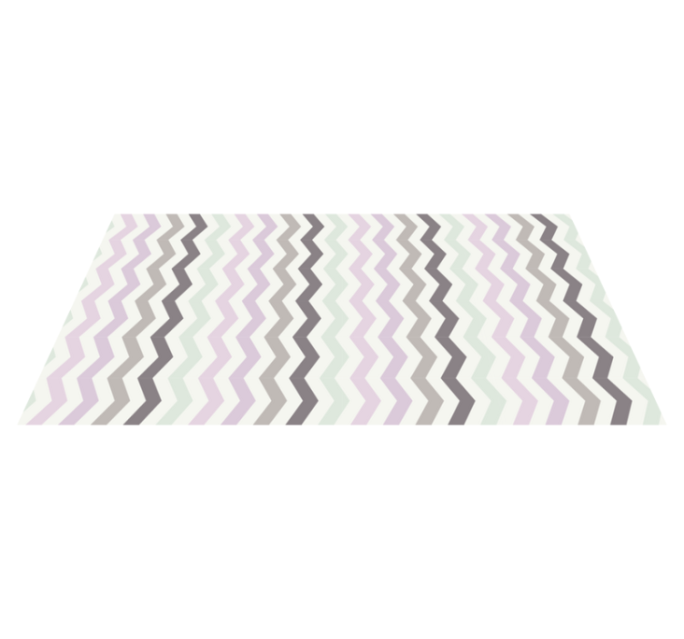 Chevron zigzag nordic waves geometric vinyl rug - TenStickers