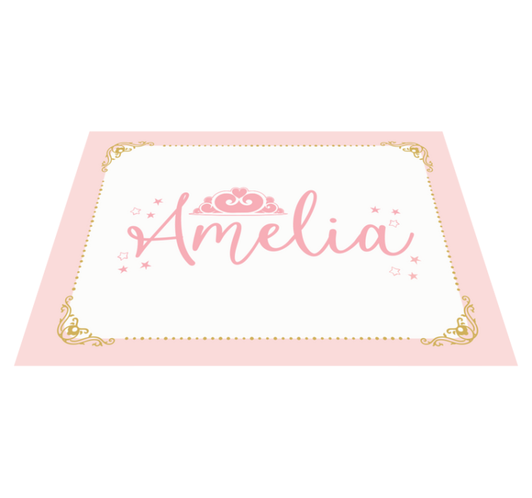 Custom crowned design vinyl rug - TenStickers