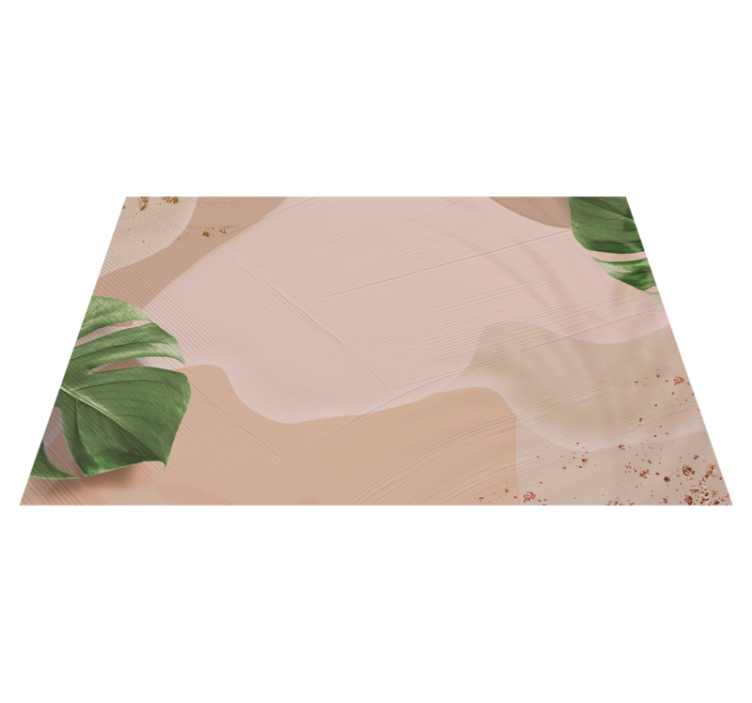 Nature abstract green leaves floor  rug - TenStickers