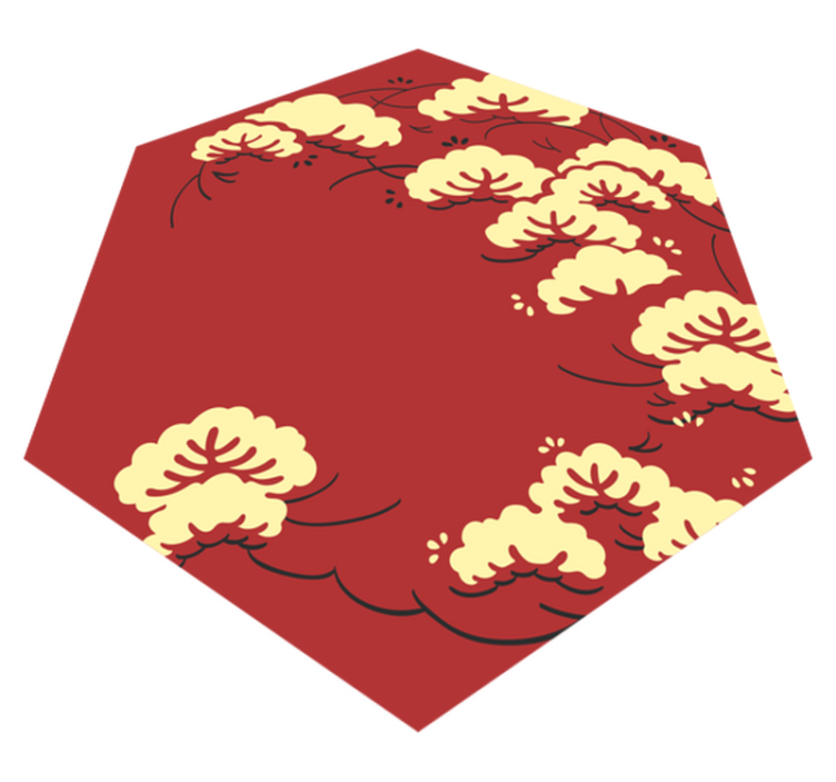 Cloud Floral Pattern flower vinyl rug - TenStickers