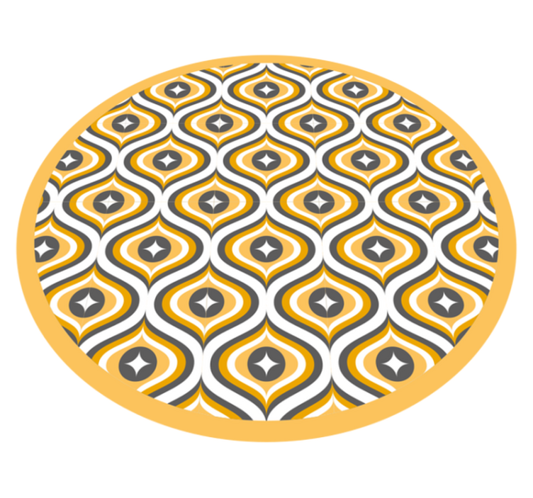 Curvy Jewel Pattern geometric vinyl rug - TenStickers