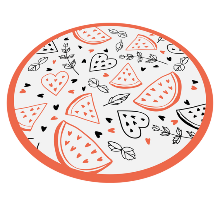 Sweet Heart Patterns vinyl rug - TenStickers