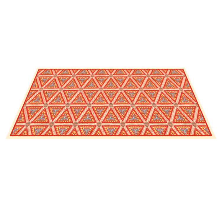 Lively Triangular Element ethnic vinyl rug - TenStickers