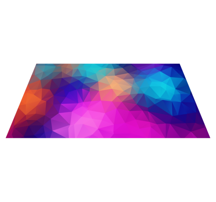 Colourful polygon shapes modern vinyl rug - TenStickers