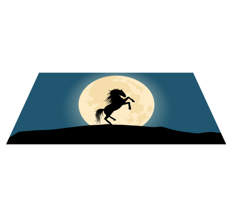 Majestic Horse Silhouette vinyl rug - TenStickers