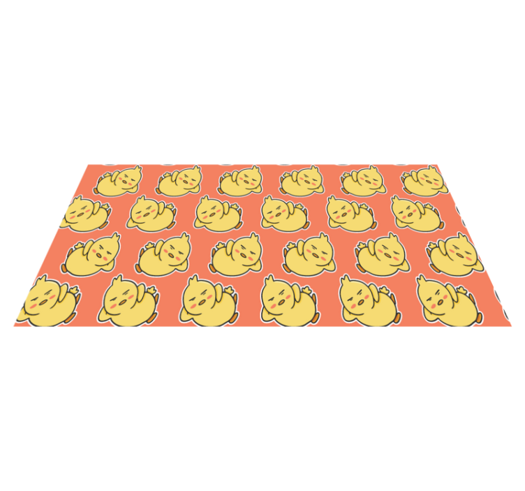 Charming Yellow Ducklings animal vinyl rug - TenStickers