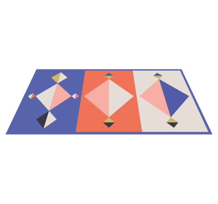 Abstract modern forms geometric vinyl rug - TenStickers