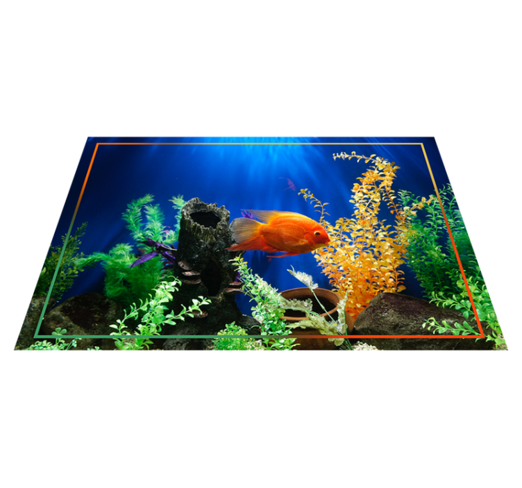 Underwater Vibrance nature vinyl rug - TenStickers