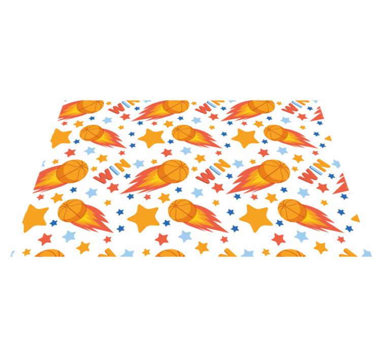 Sporty Stars Design gaming vinyl rug - TenStickers