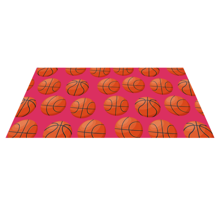 Basketball Motif vinyl rug - TenStickers