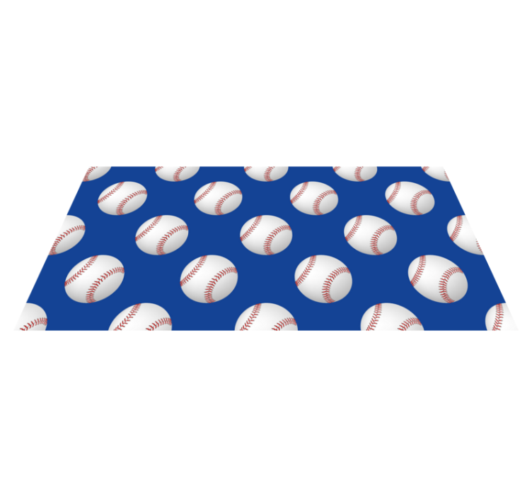 Baseball Motif gaming vinyl rug - TenStickers