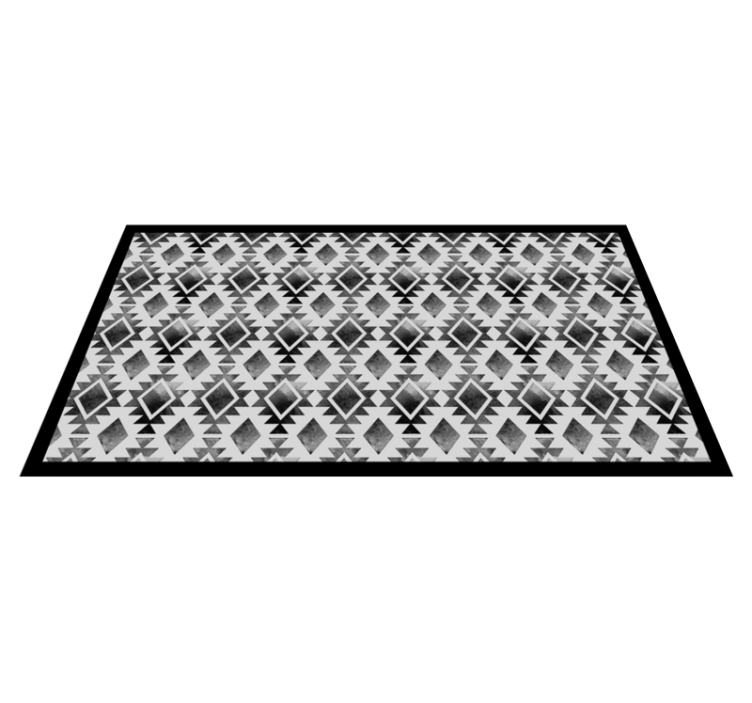 Geometric Pattern Style modern vinyl rug - TenStickers