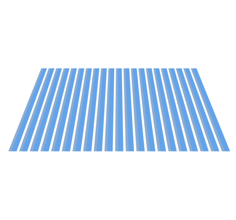 Blue and white design stripes vinyl rug - TenStickers