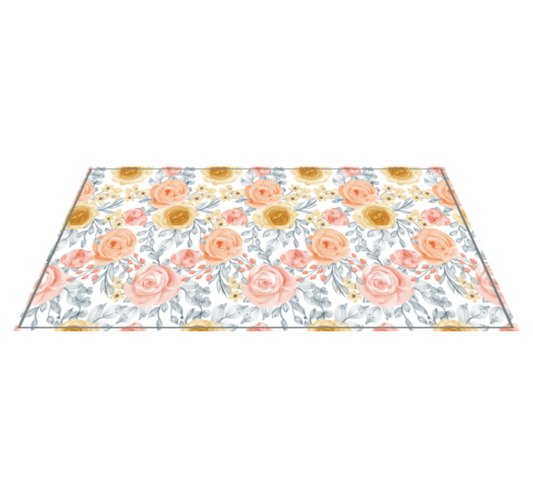 Blossom Emblem entrance hall vinyl rug - TenStickers