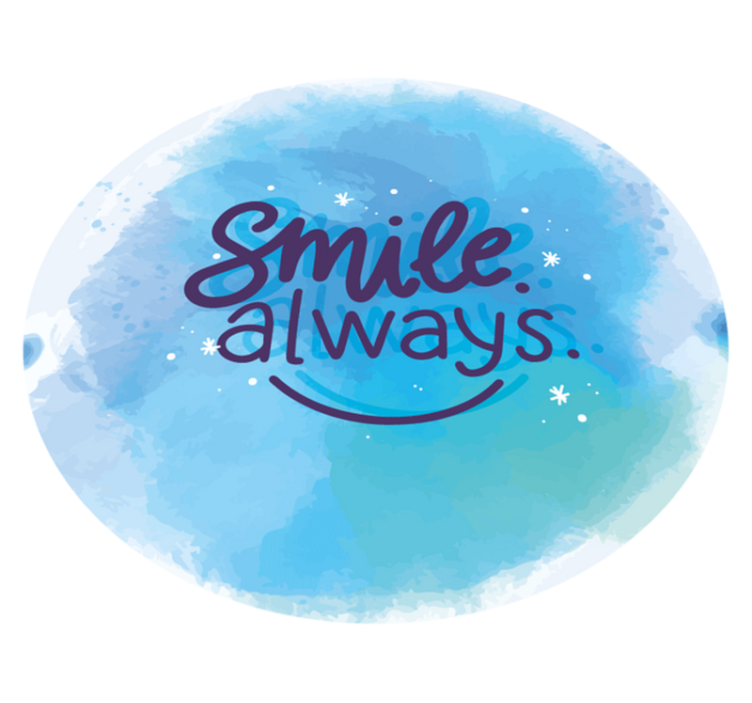 Always Grin custom vinyl rug - TenStickers