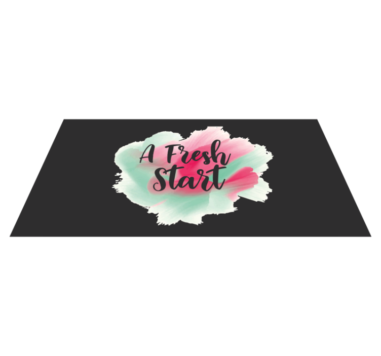A Fresh Start custom vinyl rug - TenStickers