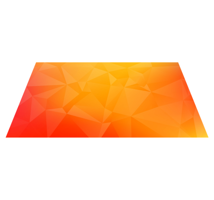 Abstract orange geometric shapes modern rug - TenStickers