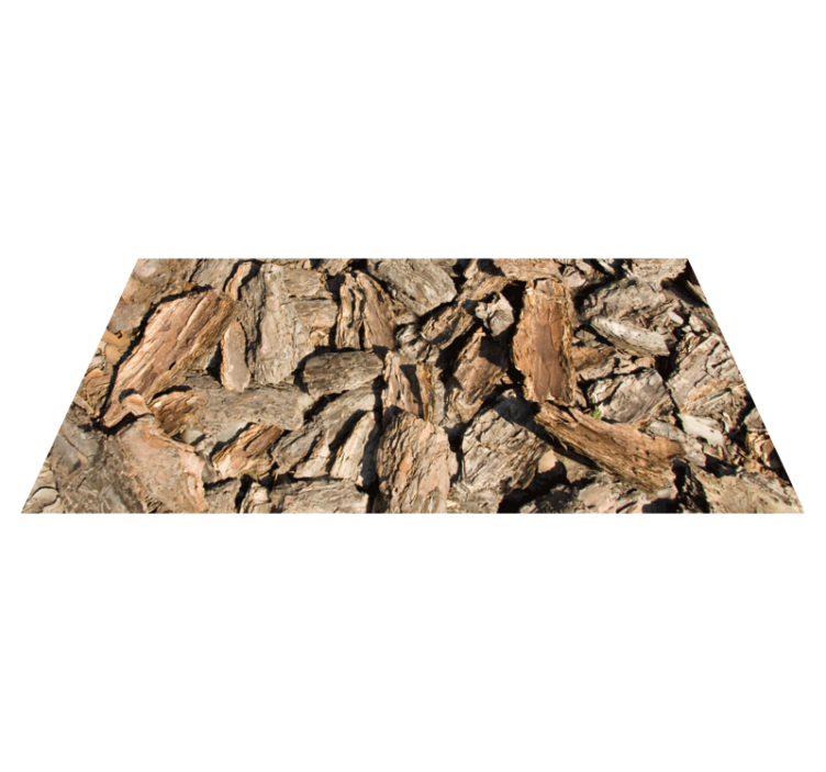 Natural bark design wood vinyl rug - TenStickers