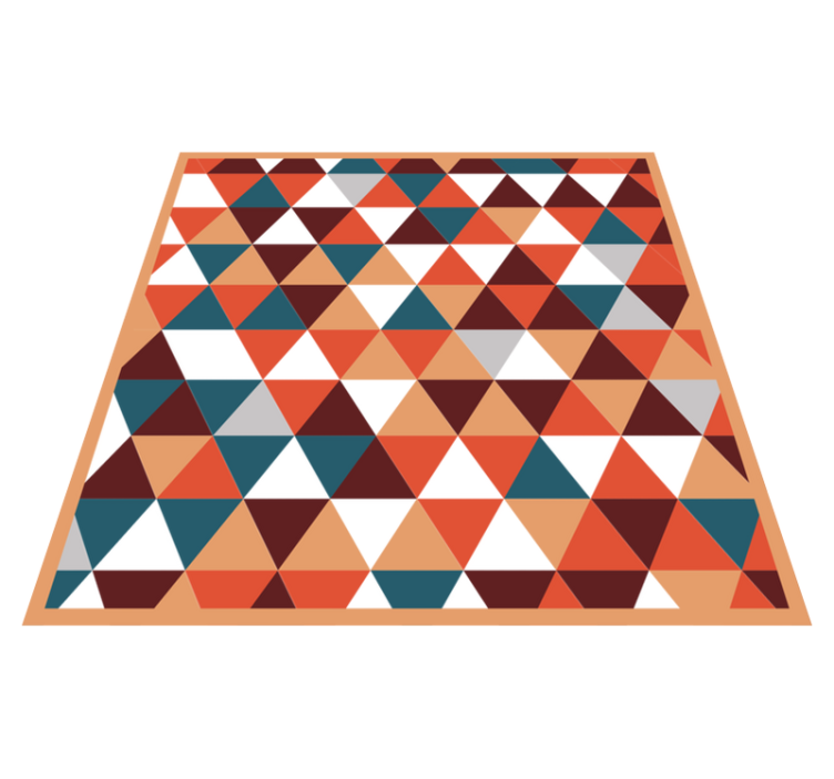 Triangular Mosaic Pattern geometric vinyl rug - TenStickers