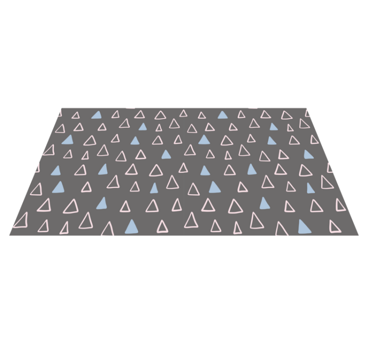 Triangular geometric vinyl rug - TenStickers