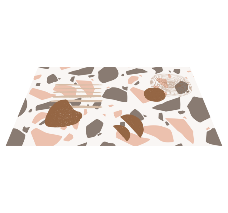 Abstract terrazzo shapes vinyl rug - TenStickers
