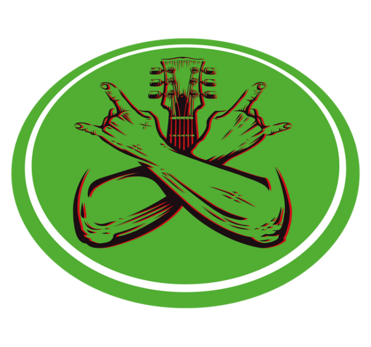 Rocking Gesture Artwork circular vinyl rug - TenStickers