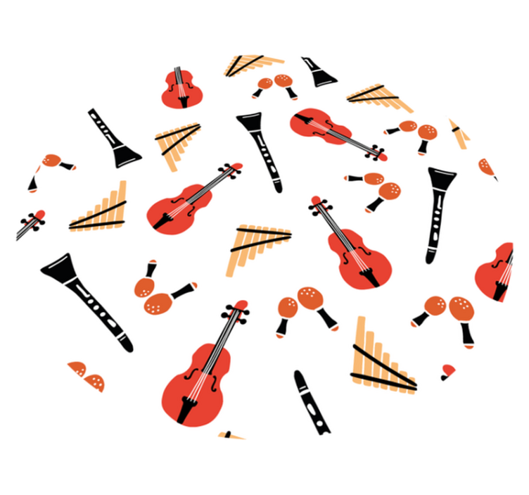 Musical Instrument Concept vinyl rug - TenStickers