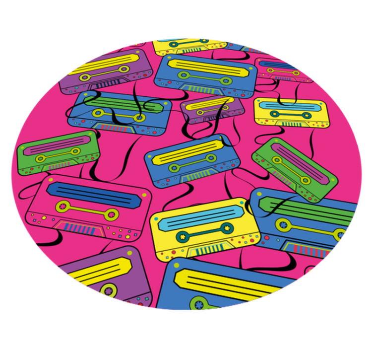 Vinyl rug vivid cassette tapes design - TenStickers