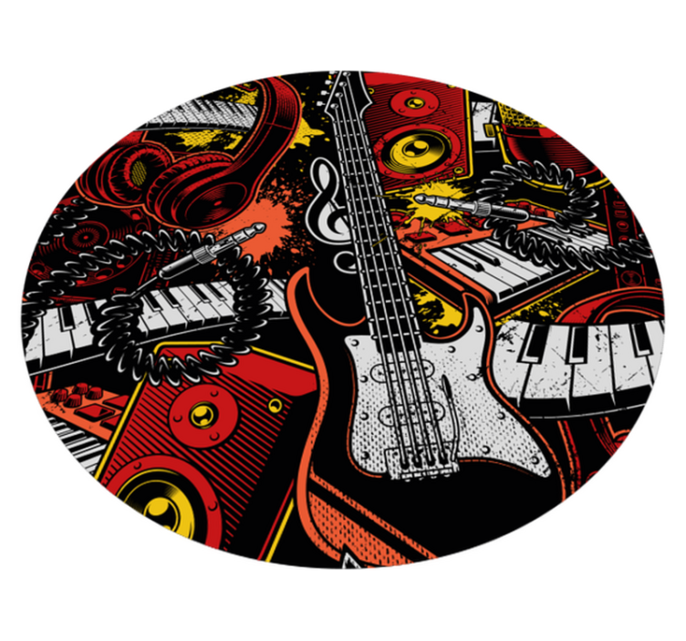Vinyl rug musical instruments medley - TenStickers