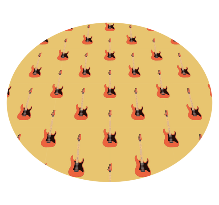 Vinyl rug with guitar design - TenStickers