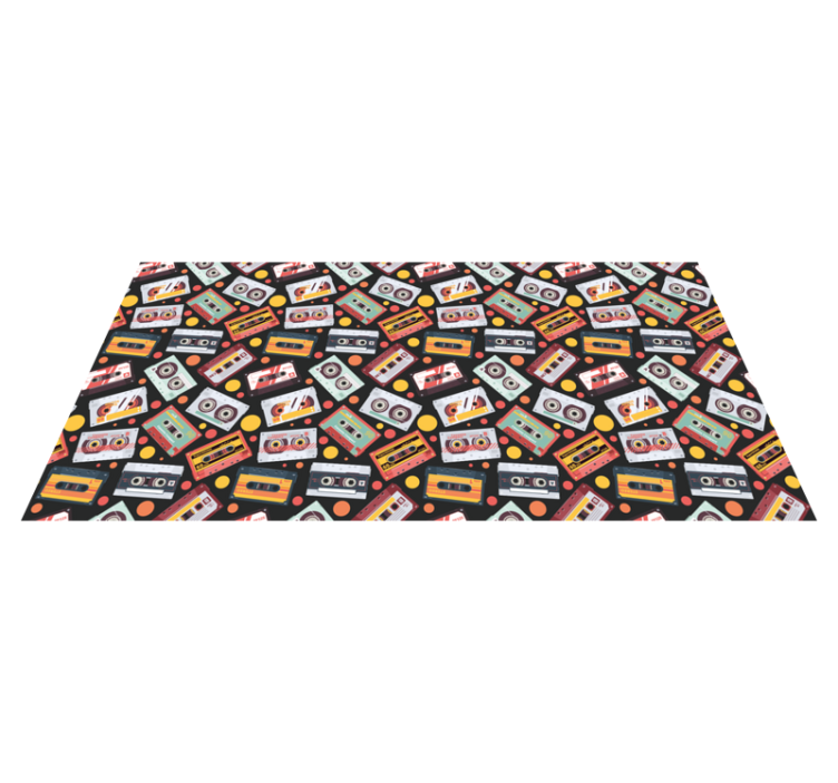 Vinyl rug vintage audio cassettes - TenStickers