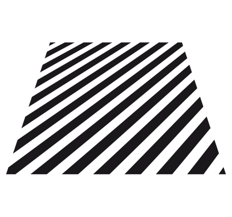 Diagonal black and white square vinyl rug - TenStickers